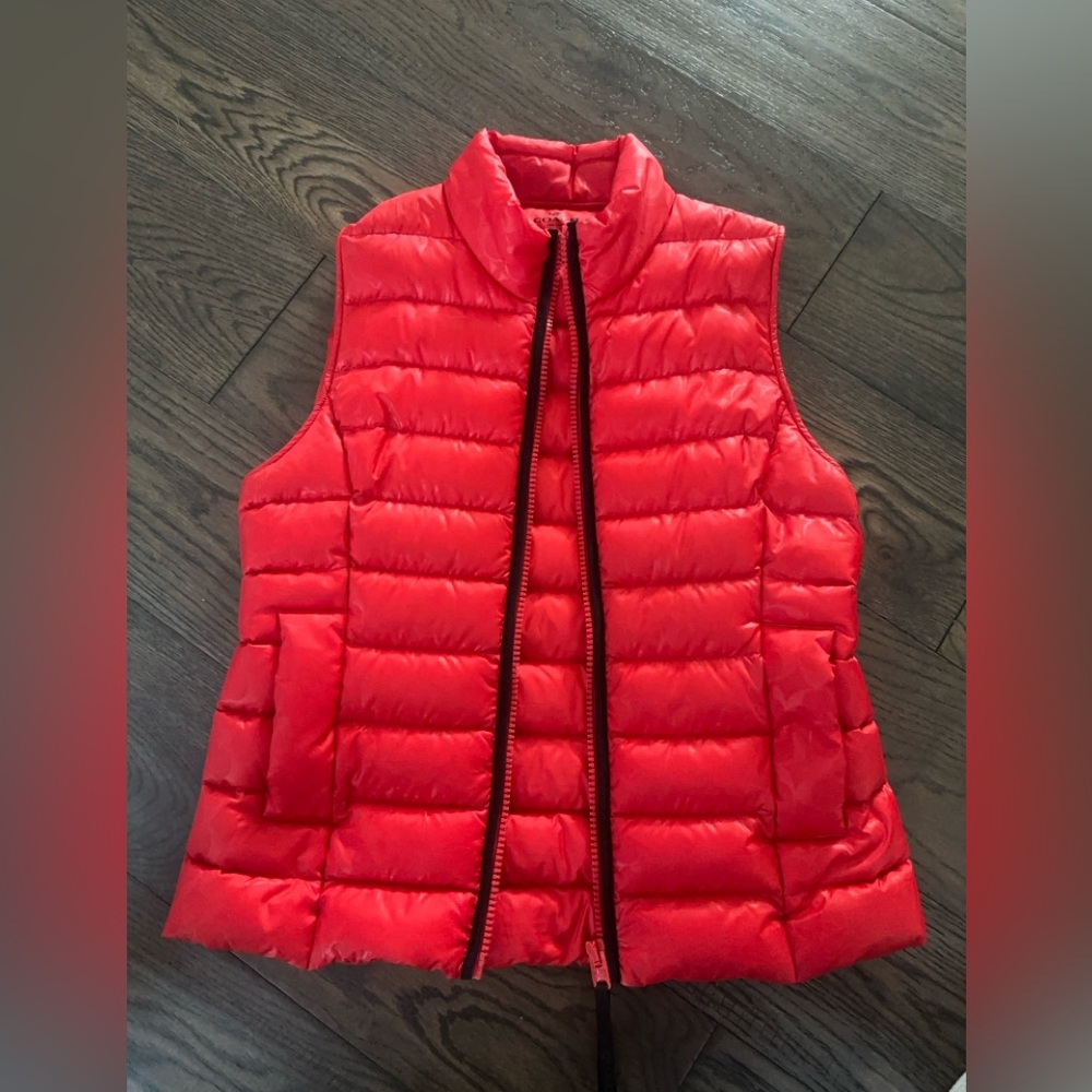 Coach Vibrant Red Quilted Vest